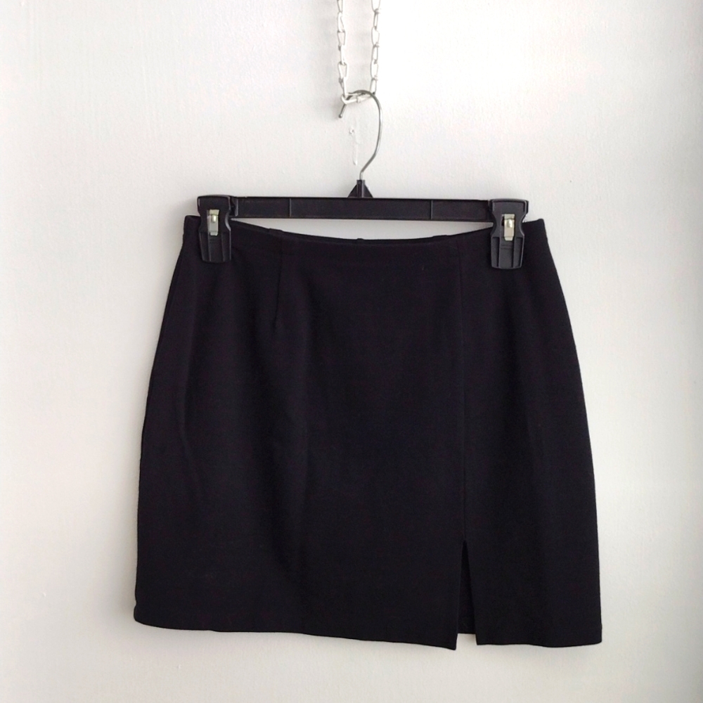 Express Black Slit Skirt